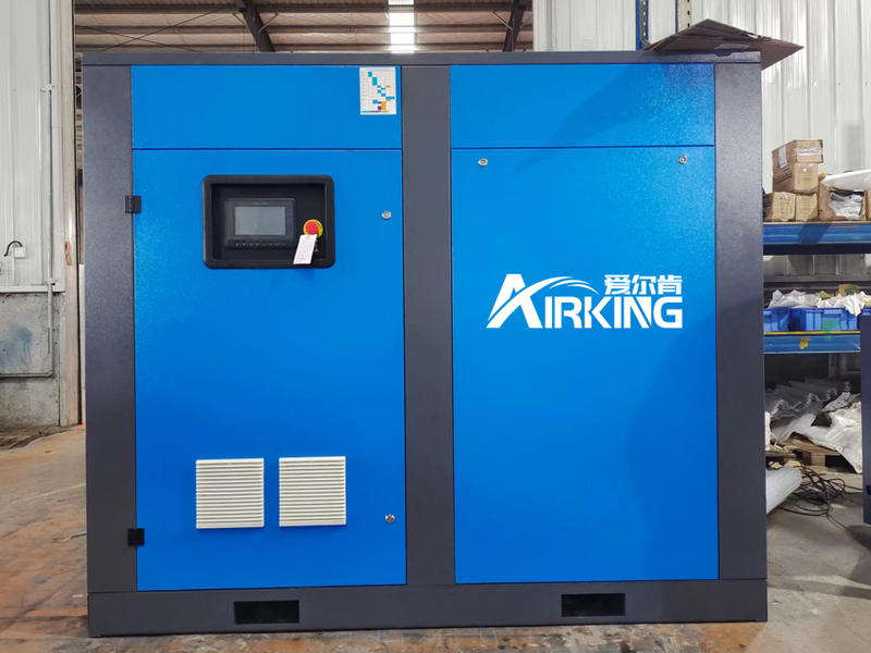 120HP 90KW frekuensi magnet permanen PM VSD Kompresor Udara Sekrup Kemampuan anti-interferensi yang kuat 