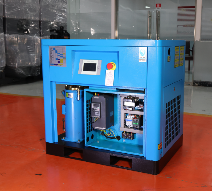 Dibuat di China 30HP SCREW AIR COMPRESSOR PM VSD PM kecepatan variabel untuk Industri Pengolahan Batu