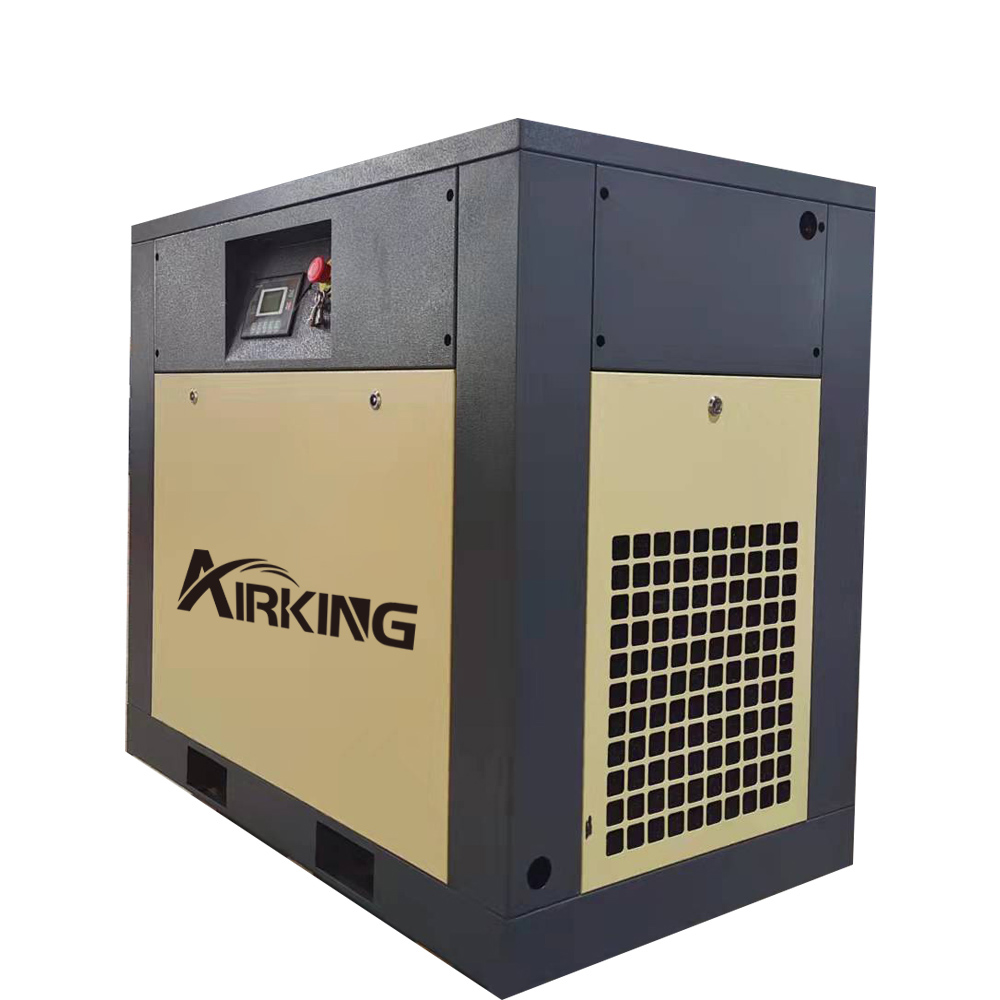 AIRKING 22KW 30HP AK-30 7bar kecepatan tetap IP23 portable kompresor rotary screw kompresor udara untuk Mesin Kemasan Kertas