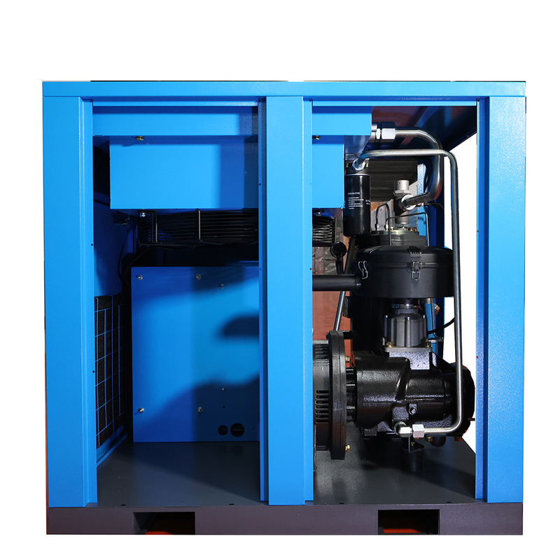 380V 50HZ 3PH 100HP 75KW 8Bar IP55 Oil Injected Screw Type Variable Speed ​​Rotary Air Compressor