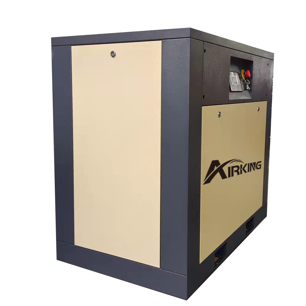 AIRKING 22KW 30HP AK-30 7bar kecepatan tetap IP23 portable kompresor rotary screw kompresor udara untuk Mesin Kemasan Kertas