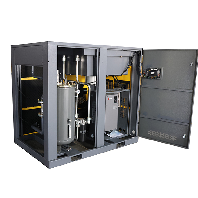 380V 50HZ 3PH 150HP 110KW 8Bar IP55 Oil Injected Screw Type Variable Speed ​​Screw Air Compressor